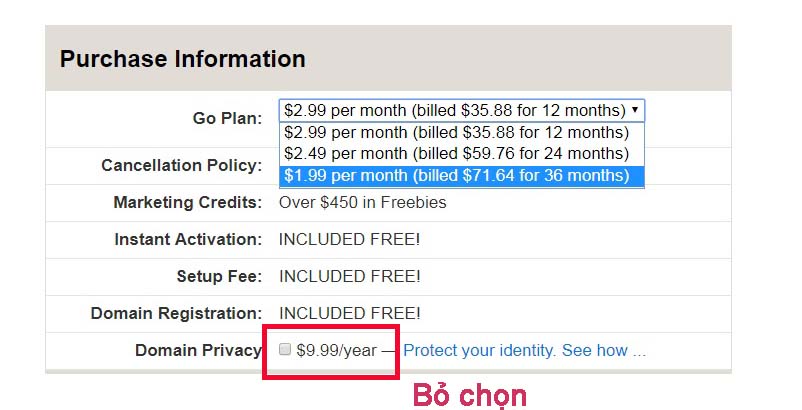 Hướng dẫn đăng ký hosting tại iPage 1.99$/tháng, miễn phí tên miền